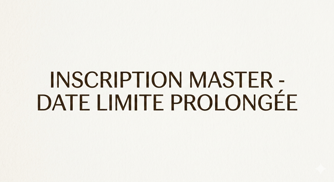 Nouvelle date limite pour la préinscription en master.