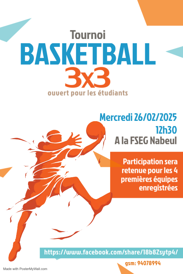 TOURNOI BASKETBALL LE 26 Février 2025