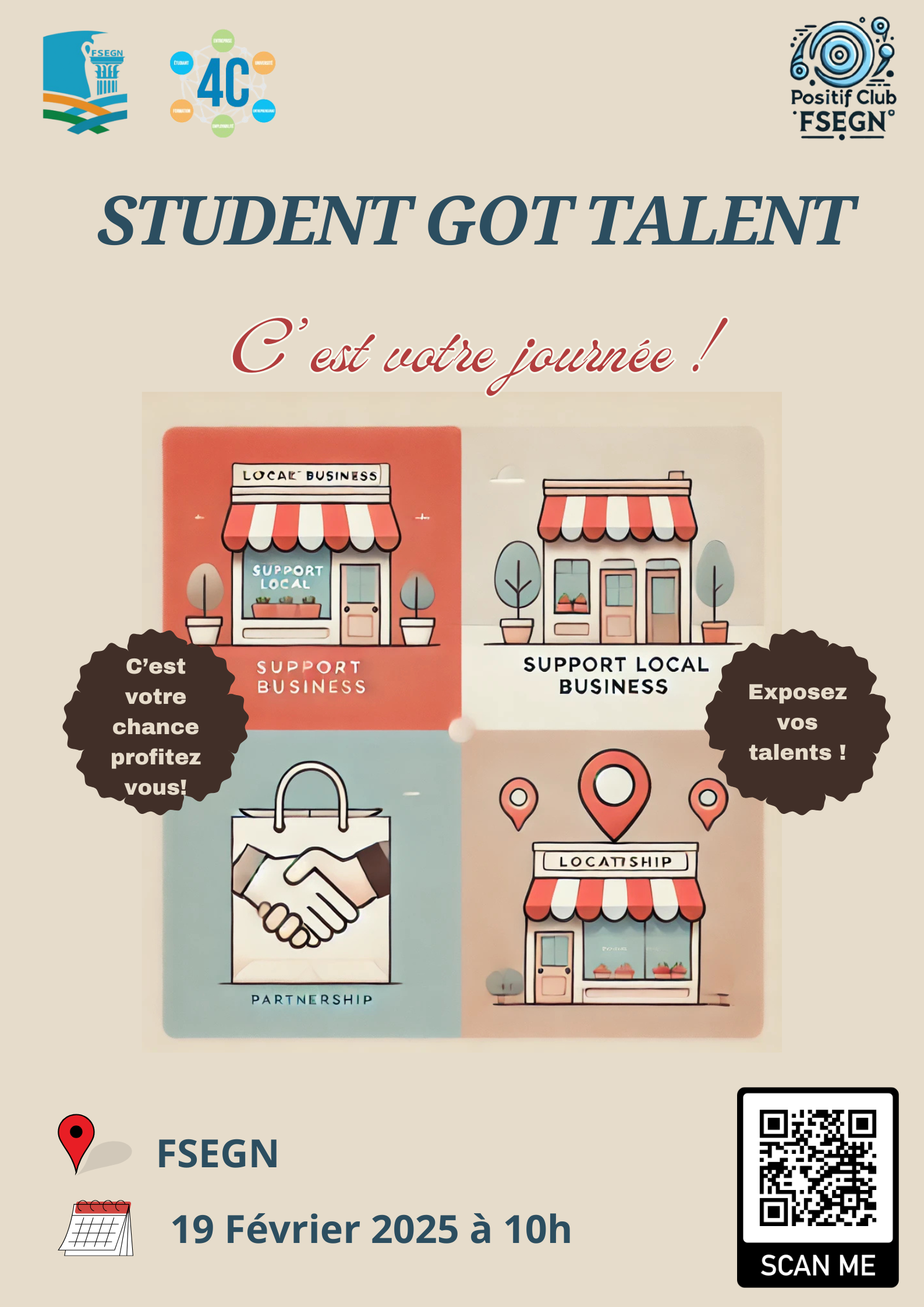 Student Got Talent   small business  le 19 février 2025 à Fsegn Positif Club